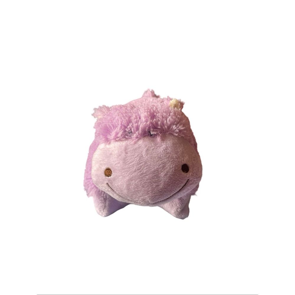 Pillow Pets Purple 2010 Pee-Wees Huggable Hippo Stuffed Animal 10"